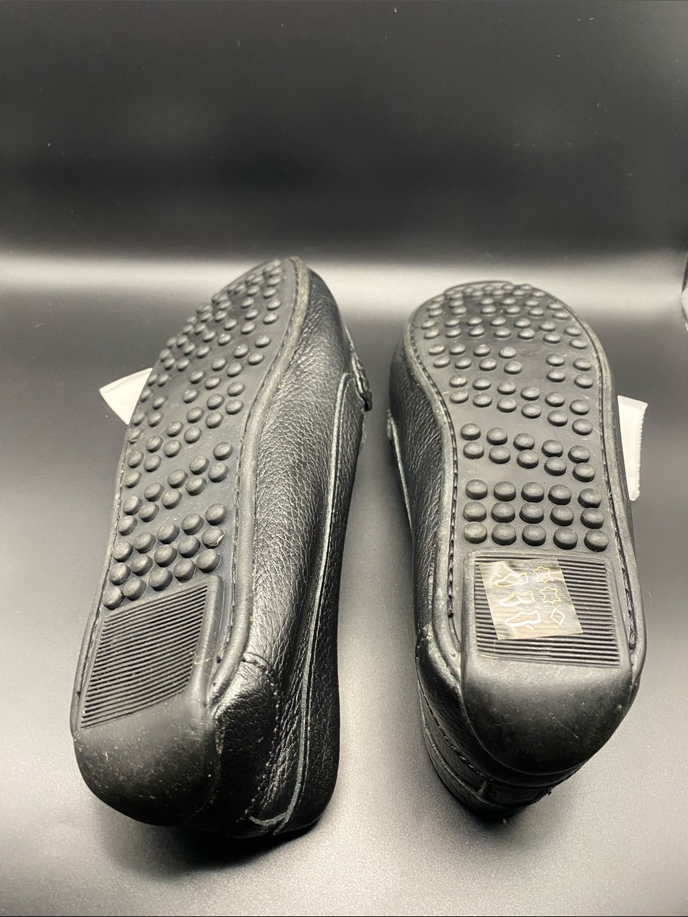 Black Saks Fifth Avenue Pebbled Leather Driving Loafers - Picture 5 of 5